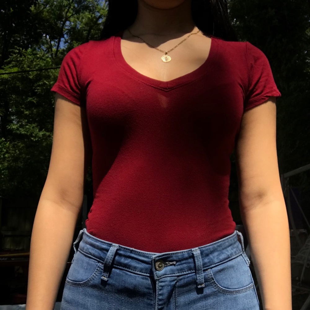 Burgundy Agaci Bodysuit